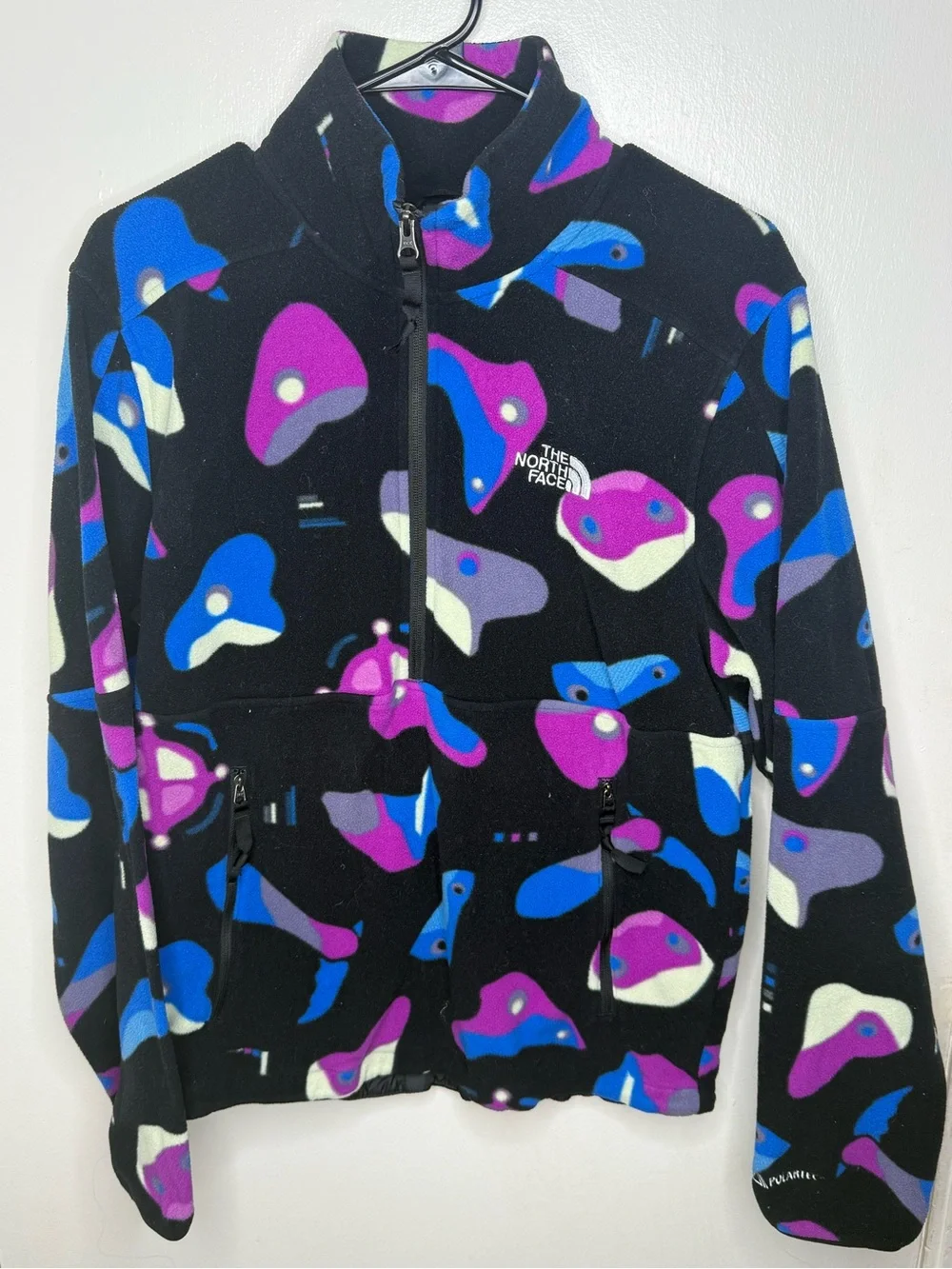 The North Face Men’s Small Polartec Fleece Pullover Abstract Print Half Zip